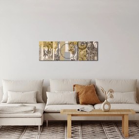 Kép - Kollázs napraforgóval (órával) (90x30 cm)