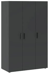 BASIC Ruhásszekrény Antracit Színben 110 cm 3D