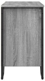 Szürke sonoma szerelt fa fürdőszobai mosdószekrény 60x35x60 cm