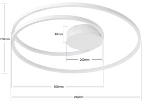 Brilagi - Dimmelhető LED mennyezeti lámpatest TWISTER LED/75W/230V átm. 70 cm fehér + távirányító