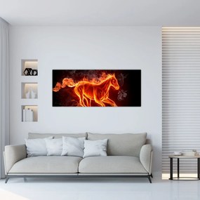 Kép - Ló lángokban (120x50 cm)