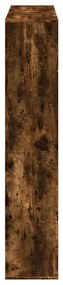 füstös tölgy színű szerelt fa könyvszekrény 132 x 29 x 141,5 cm