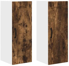 Fali konyhaszekrény 2 pcs Füstölt tölgy 30 x 31 x 80 cm Faanyag