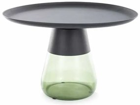 Carini B dohányzóasztal, fekete / zöld