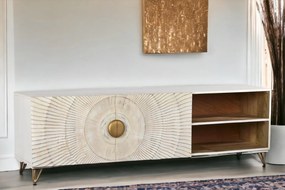 GOLDEN SUNSET TV szekrény - 160cm - fehér
