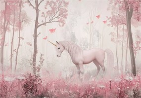 Fotótapéta Gyerekeknek Lányoknak Erdő Unikornis Tapéta Flizelina 350x250