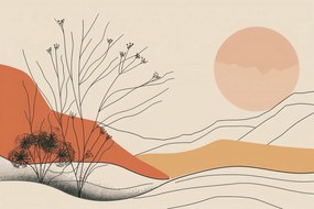 Poszter 45x30cm Sivatagi dűne