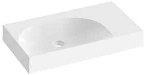 Mosdótál Ravak Lite 80x45 cm fehér akkumulátornyílás nélkül, túlfolyó nélkül XJXP1380001