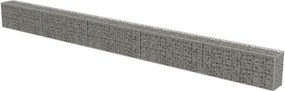 vidaXL horganyzott acél gabion fal fedéllel 600 x 30 x 50 cm