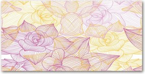 Fotó kép edzett üveg Virágos minta 140x70