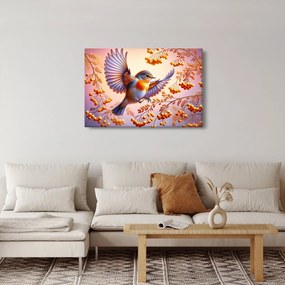Kép - Madár berkenyével (90x60 cm)
