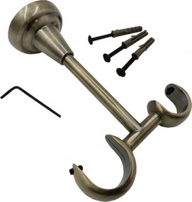 Mennyezeti Függönykarnis Tartó fi25+19mm Arany Antik