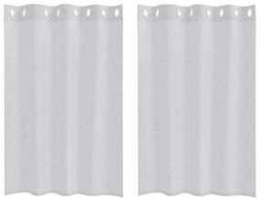 Függönyök függönyökkel 2 pcs Világosszürke 140x140cm Poliészter