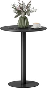 HOMCOM Kerek Étkezőasztal, Modern Étkezőasztal 2 Személy Részére, Fekete, Ø60 x 72 cm | Aosom