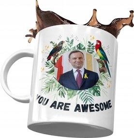 Bögre Andrzej Duda elnök Politikusok Ajándék Nyomtatott Fotóval