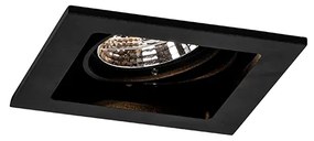 6 db állítható, fekete, négyzet alakú beépíthető spotlámpa szett - Artemis 70