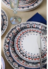 24 részes színes étkészlet / kőagyag