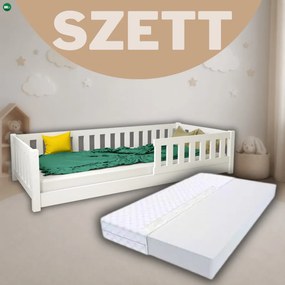 Lulu gyerekágy 80x180 fehér + habmatrac