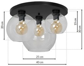 Mennyezeti lámpa SOFIA 3xE27/60W/230V átlátszó