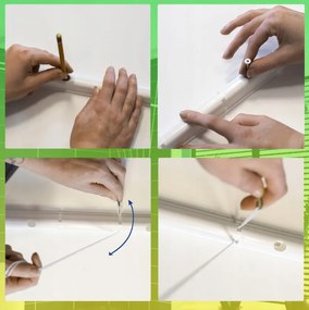 Erga Erga, mennyezeti akasztó ruhaszárításhoz 5x200 cm, fehér, ERG-SEP-10SUSSUF5PP20