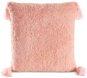 Elda rojtos szőrme hatású párnahuzat Púder rózsaszín 45x45 cm
