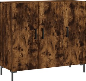 vidaXL füstös tölgy színű szerelt fa tálalószekrény 90 x 34 x 80 cm