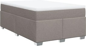 vidaXL tópszínű szövet rugós ágy matraccal 120 x 200 cm