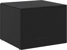 vidaXL fekete polyrattan kerti tárolóláda 291 L