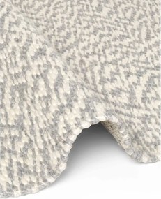 Világosszürke-krémszínű kézi szövésű gyapjú kerek szőnyeg ø 160 cm Lyon Beans – Elle Decoration