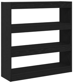 Könyvespolc/Szobaelválasztó Fekete tölgy 100x30x103cm Szerelt fa