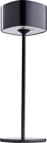MIRAGE LED asztali lámpa 26 cm, fényes fekete