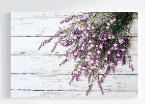 Canvas Vászonkép Levendula Virágok Shabby Chic Vintage Fa 120x80