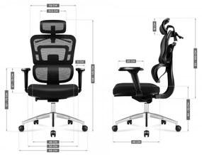 Ergonomikus ortopéd kényelmes irodai forgószék , deréktámasz fekete