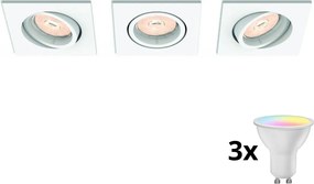 Philips 50193/31/PN- SZETT 3x LED RGBW, dimmelhető süllyesztett spotlámpa 1xGU10/4,8W/230V fehér + távirányító