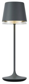 Asztali lámpa sötétszürke LED-del, IP65, újratölthető, töltőállomással - Bass