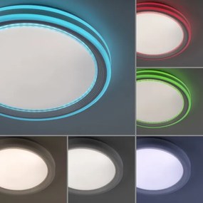 Leuchten Direkt 15154-16-LED RGB Dimmelhető mennyezeti lámpa EDGING 39W/230V + távirányító