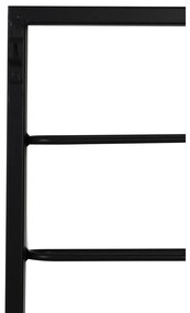 Fekete fali fém bortartó polcos állvány 42x120x6 cm Macaben – Light &amp; Living