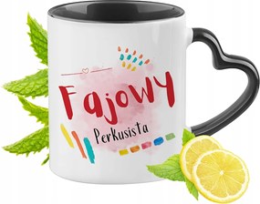 Dobosnak Fekete Bögre Szív Alakú Füllel Ajándék