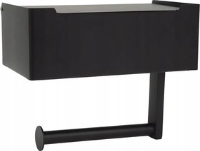 Verk 27242 WC-papírtartó polccal, fekete