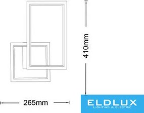 UNIVERSO Fali lámpa 24w 1920lm CCT.Kap IP20 Fekete 265x410mm