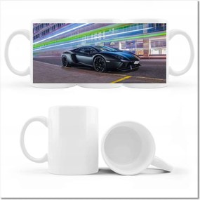 Fotó bögre Gyors autó száguld az éjszakában