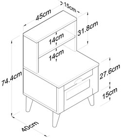 Éjjeliszekrény Beddy (fehér). 1072717