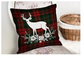 Karácsonyi mintás textil párnahuzat 43x43 cm – Mila Home