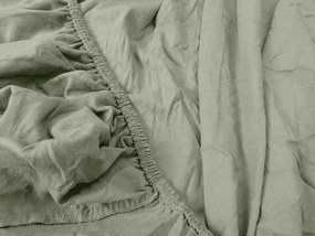 Jersey gumis lepedő EXCLUSIVE szürkészöld 90 x 200 cm