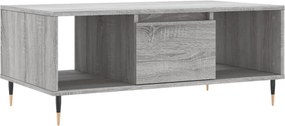 vidaXL szürke sonoma színű szerelt fa dohányzóasztal 90 x 50 x 36,5 cm