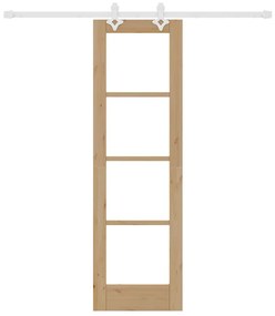 Csúszóajtó Barna 61 x 198.5 cm Fa és fém