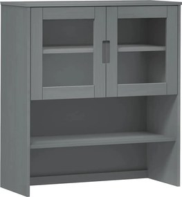 vidaXL MOLDE szürke tömör fenyőfa felső szekrény 90 x 35 x 100 cm