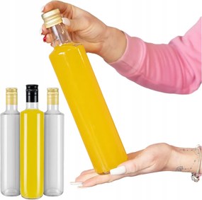 10x Dorica ÜVEGpalack 500 ml Színtelen olaj tinktúra ecet gyümölcslé 0,5l