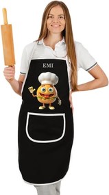 EMI Burger konyhai kötény, Fekete