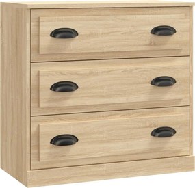 vidaXL sonoma tölgy színű szerelt fa tálalószekrény 70x35,5x67,5 cm